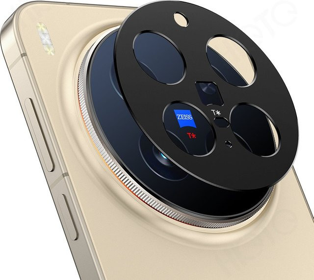 MERCIVERRE Kamera-Protektor aus Aluminium Metall für Vivo X300 Pro und X300, Objektiv-Abdeckung und Ring-Schutzfolie, Schwarz - Bild 1