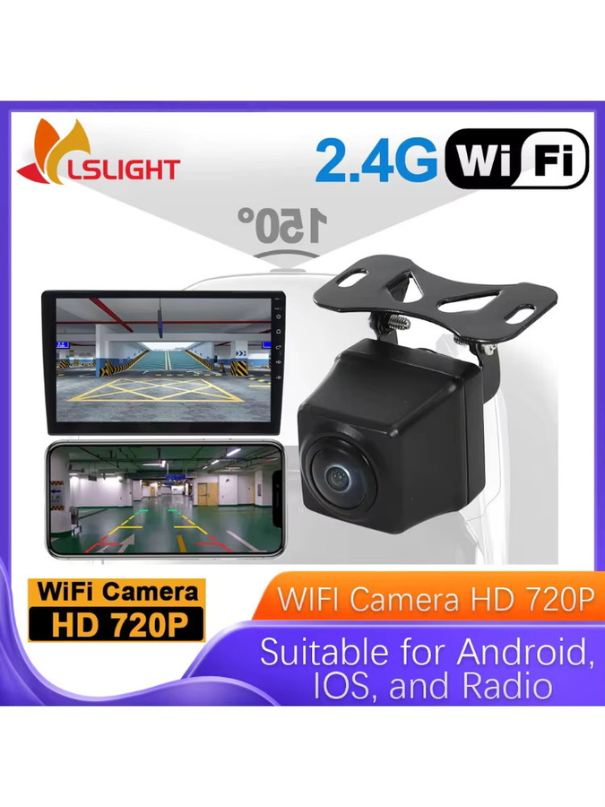 TEENRAM Auto-Frontkamera mit 2,4 GHz WIFI, HD Nachtsicht, 150 Grad Sichtfeld, USB 5V Anschluss für Android und iOS, Schwarz - Bild 6