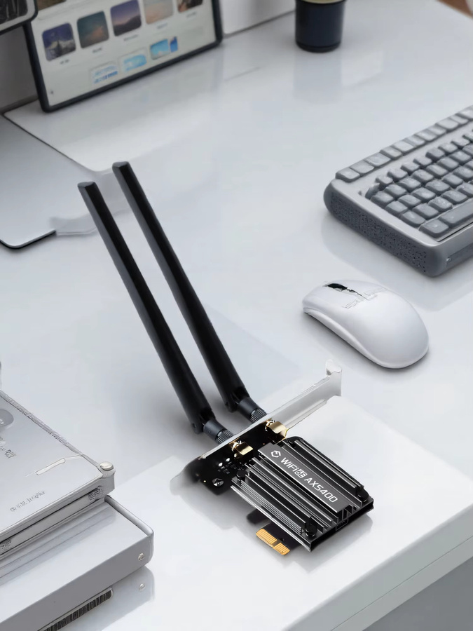 Fenvi WiFi 6E PCIe Wireless Adapter mit Bluetooth 5.3, Tri-Band 6G/5G/2.4G Netzwerkkarte MT7922 802.11ax für PC - Bild 4
