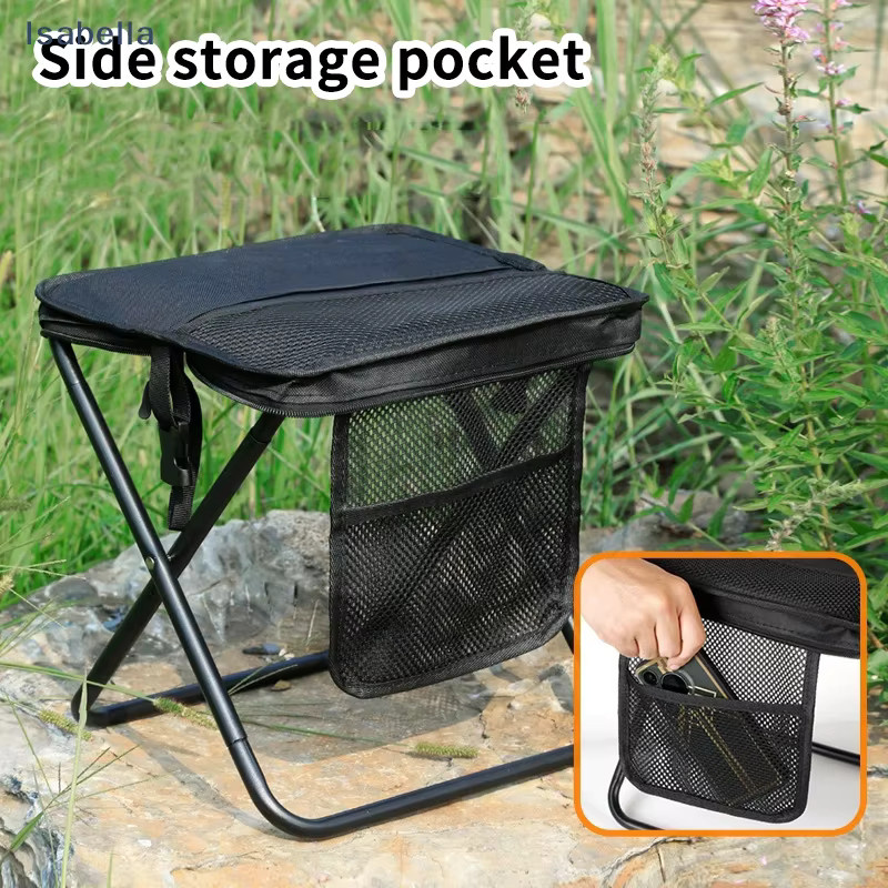 GUOMUZI Faltbarer Rucksackhocker, tragbarer Klapphocker mit Tragetasche, leichter Mini-Outdoor-Stuhl für Reisen - Bild 3