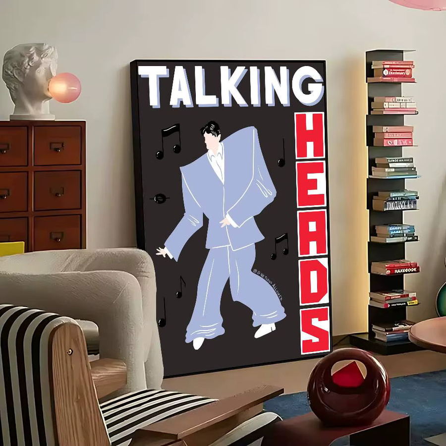 Talking Heads Psycho Killer Vintage Punk Poster als mehrfarbige Wandkunst aus Papier - Bild 4