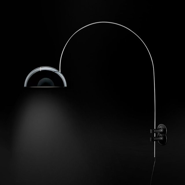 Oluce Coupé 1159/R Wandleuchte in Schwarz aus Aluminium mit LED-Funktion und verstellbarer Höhe - Bild 1