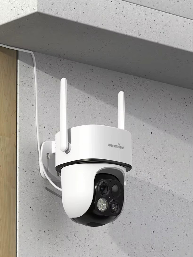 Wansview 2K Dual-Objektiv Solar-Überwachungskamera, kabellose Outdoor-PTZ-Kamera mit Farb-Nachtsicht, PIR-Bewegungserkennung, Zwei-Wege-Audio und IP65 wasserdicht, Farbe: Weiß - Bild 8