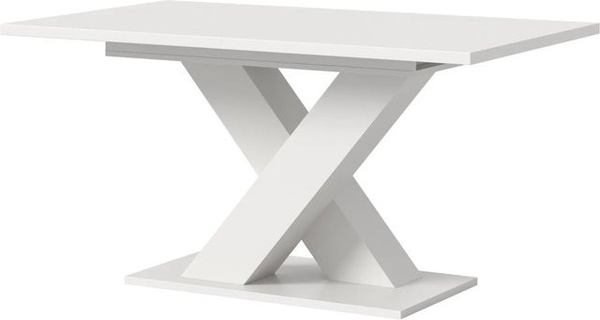 Ausziehbarer Esstisch Inn.Furn in Weiß, modern und rechteckig, B/T/H: 150 x 90 x 76 cm bis 190 x 90 x 76 cm