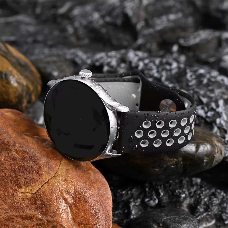 NEY Uhrenarmband Silikon, Schwarz, 2 Stück - Bild 1