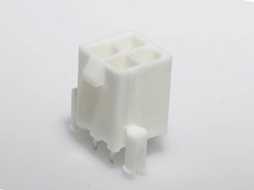 Molex Einbau-Buchsenleiste in Weiß mit 4 Polstellen und 4,20 mm Rastermaß - Bild 1