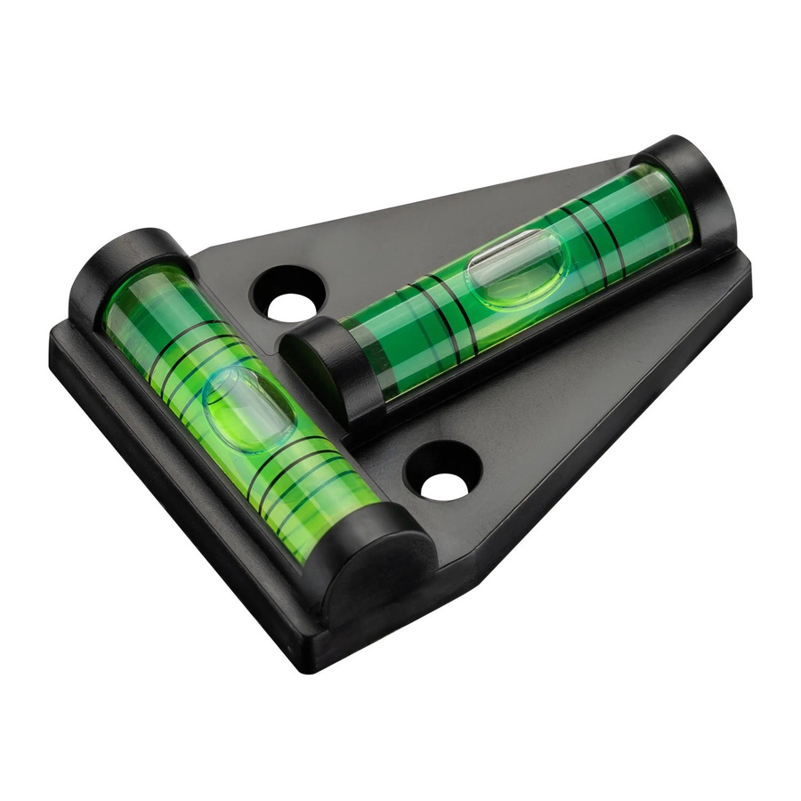 Wiltec Magnetische Kreuzwasserwaage in Schwarz mit 2 Libellen - Bild 2