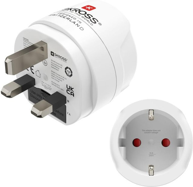 Hama Reiseadapter Typ G 3-polig für England, Commonwealth und UK in Weiß - Bild 1