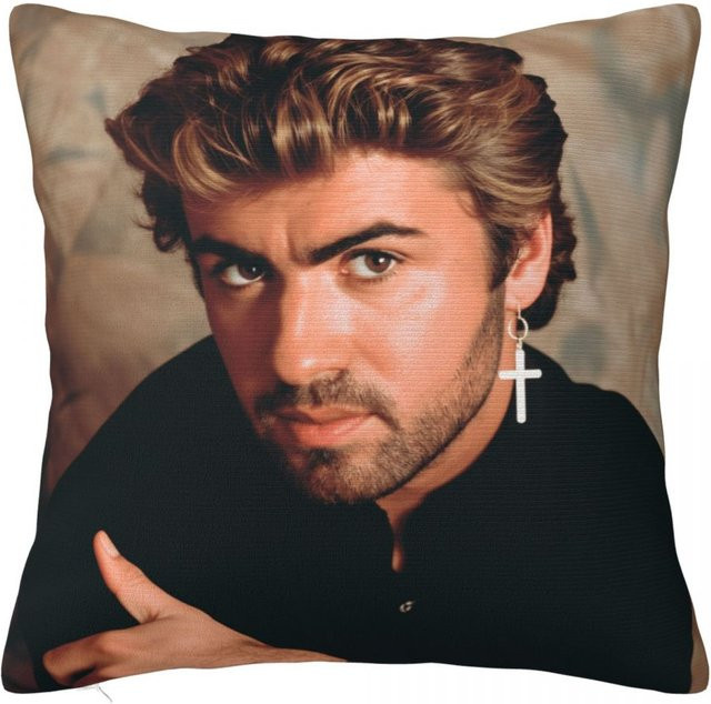 JMG Clothing Kissenbezug George Michael Vintage Design aus Polyester, Mehrfarbig, B/T: 50 x 50 cm - Bild 1
