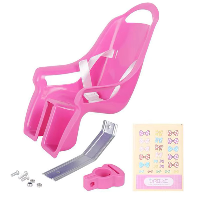 Puppen-Fahrradsitz mit Aufklebern, Pink, Zubehör - Bild 1