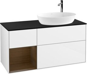 V&B Waschtischunterschrank Finion in Weiß glänzend lackiert, Breite: 120 cm, Tiefe: 50,1 cm, Höhe: 50,1 cm - Bild 1