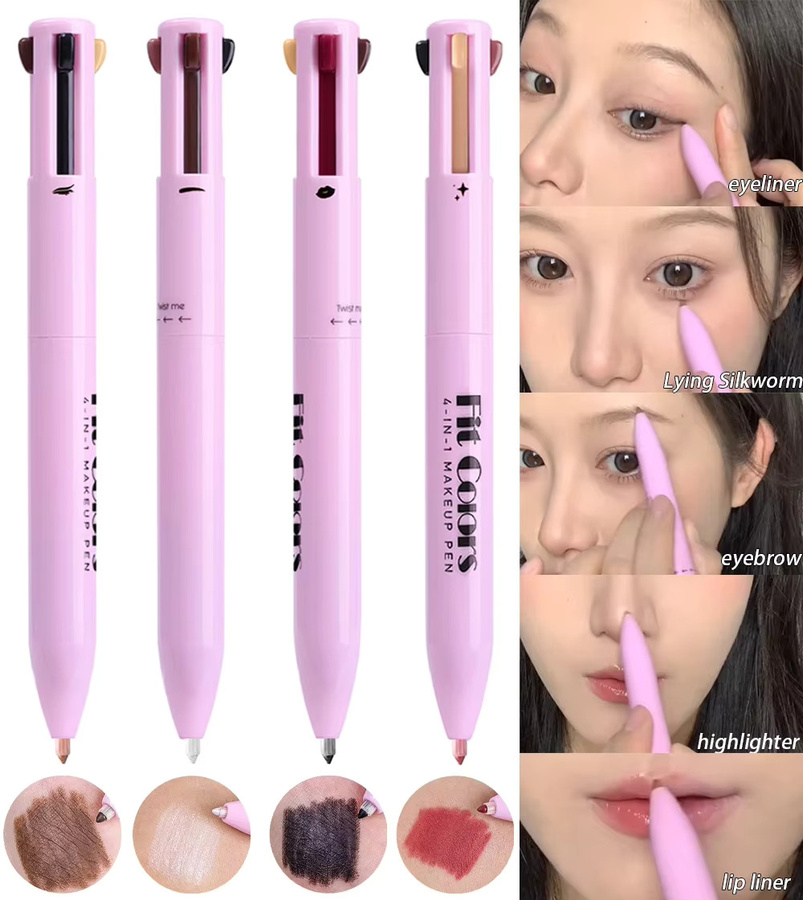 4-in-1 Lip Liner Eyeliner Augenbrauen Textmarker, wasserfest - Bild 2