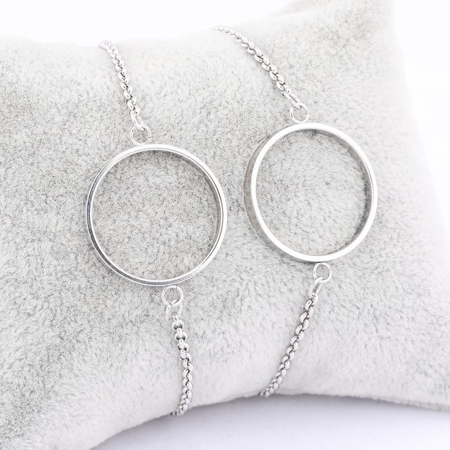 3 Stück Lünetten Rahmen Anschlüsse, Edelstahl, Silber, 20 mm, Unisex - Bild 1