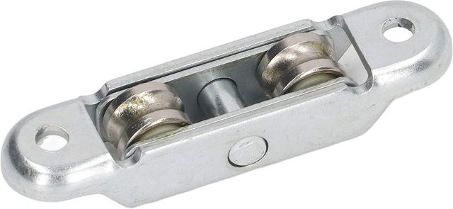 4 Stück Radrolle mit Nut aus Edelstahl in Silber für Schiebetüren und Fenster, Doppelrolle 16mm - Bild 1
