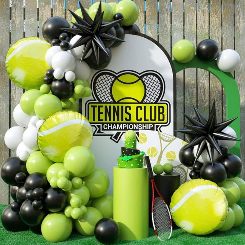Mehrfarbiges Ballon-Girlanden-Set mit Tennisthema für deine Geburtstagsparty-Dekoration - Bild 1