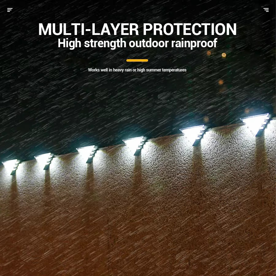 ZHIYU 2er-Set Solar LED Außenleuchten für Treppen und Garten in Schwarz mit Dämmerungssensor und wasserdichtem Design - Bild 5
