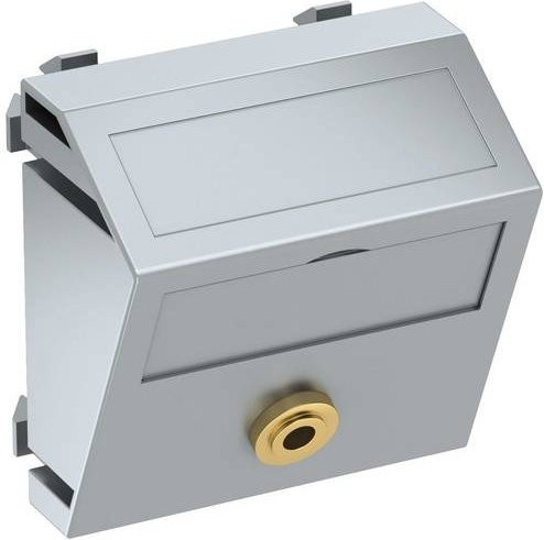 OBO Bettermann Abdeckung Multimediaträger in Silber, Aluminium, B/H/T: 45 x 45 x 26 mm - Bild 1