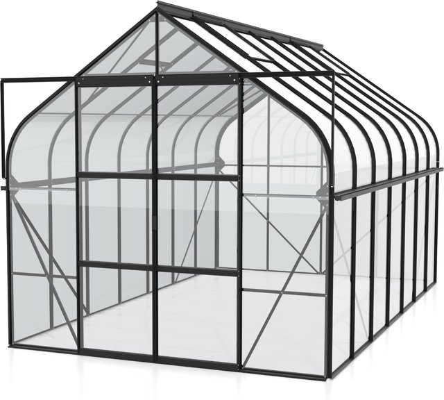 Vitavia Gewächshaus Diana 11500 in Schwarz mit Glas-Sicherheitsglas und Glockendach - Bild 1
