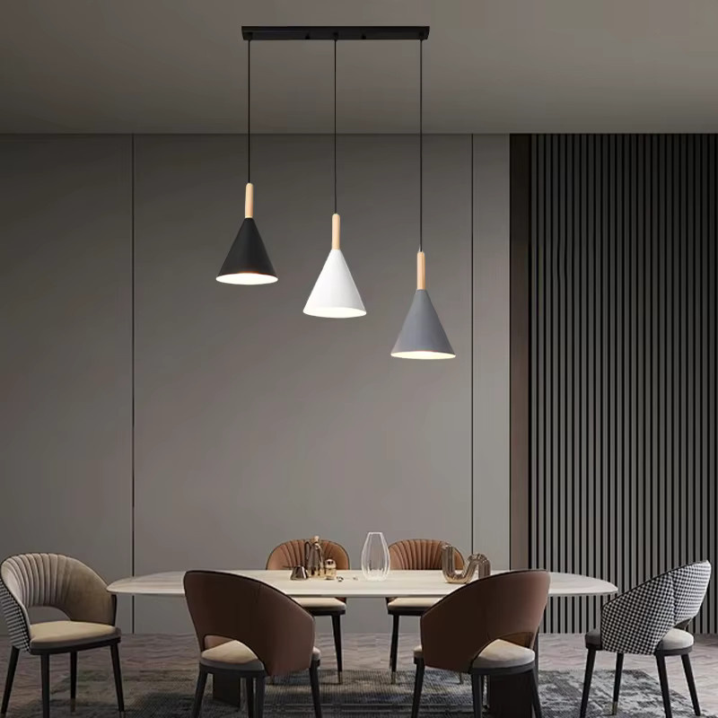 SUNMEIYI Moderne LED Pendelleuchte im Nordic Design aus Metall für Esszimmer und Bar, Macaron Farben, E27 Fassung - Bild 4