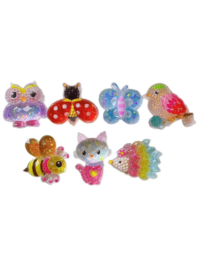 Happye&TiTi 7-teiliges Set Charms, Harz, Eule, Katze, Schmetterling - Bild 5