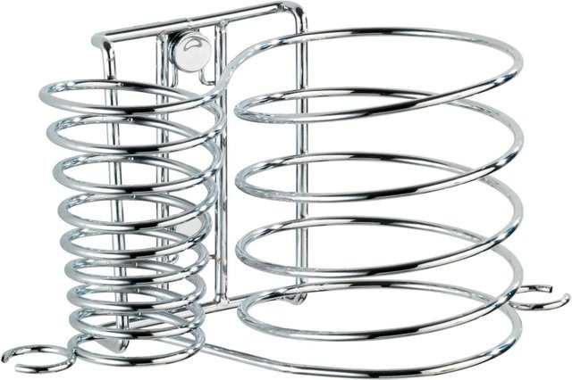 Wenko Milano Wandhalterung für Haartrockner und Glätteisen aus Metall in Silber, B/T/H: 21,0 x 11,5 x 12,0 cm - Bild 1
