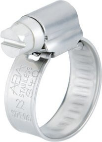 ABA Schneckengewindeschelle Nova 11-17/9 C7 W4 aus rostfreiem Edelstahl in Silber - Bild 1