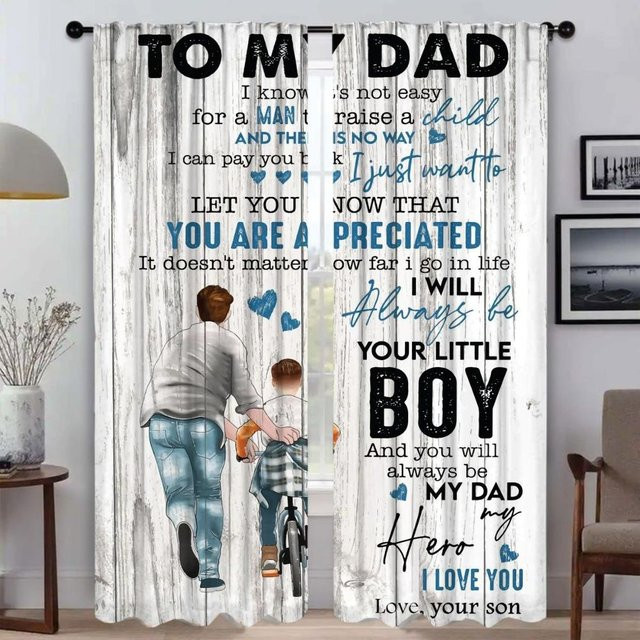 Love You Tüll-Vorhänge für Wohnzimmer und Schlafzimmer, 2er-Set, Weiß, Breite: 50 cm, Höhe: 70 cm - Bild 1