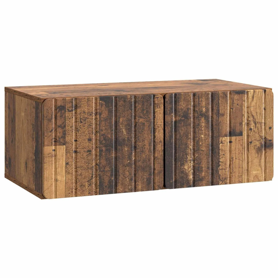 vidaXL Wandmontierter TV-Schrank aus Altholz in Braun, B/T/H: 78,5 x 41 x 30 cm - Bild 2