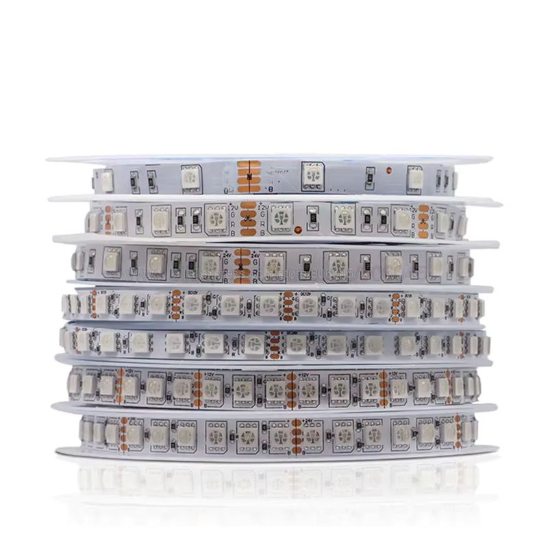 RGB-LED-Streifen SMD 5050 Flexibles LED-Lichtband Multicolour, 5 m Länge, Breite: 8 mm, 12 V 24 V DC, schneidbar - Bild 6