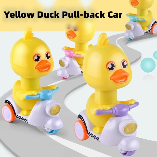 Meade Enten-Drückfigur, Mini-Spielzeugauto, 1-teiliges Set, Gelb - Bild 1