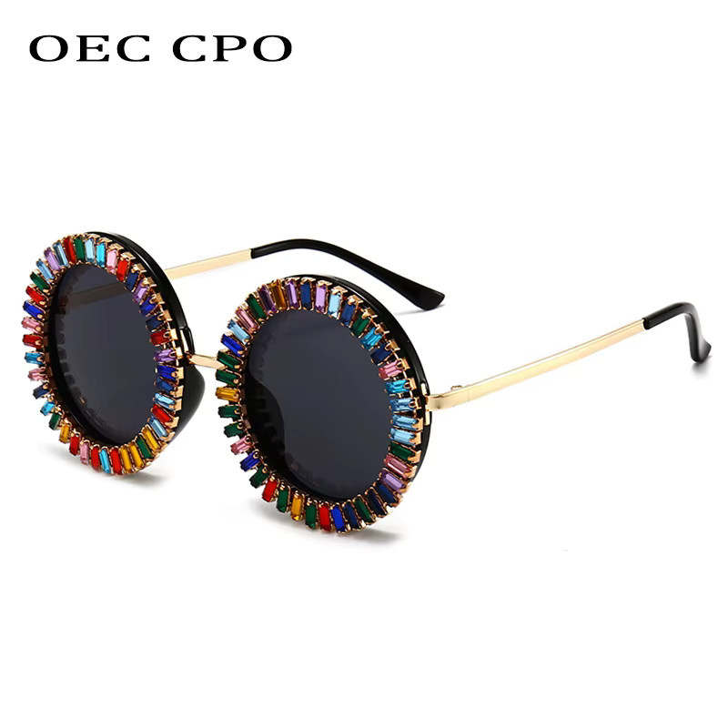 OEC CPO Sonnenbrille, Rund, Vollrand, Metall, Schwarz, Unisex - Bild 2