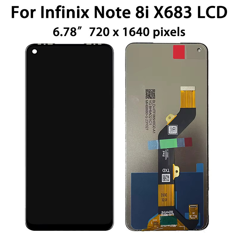 Infinix Note 8i LCD Ersatzdisplay mit 6.78 Zoll IPS Touchscreen Digitizer Montage in Schwarz - Bild 3