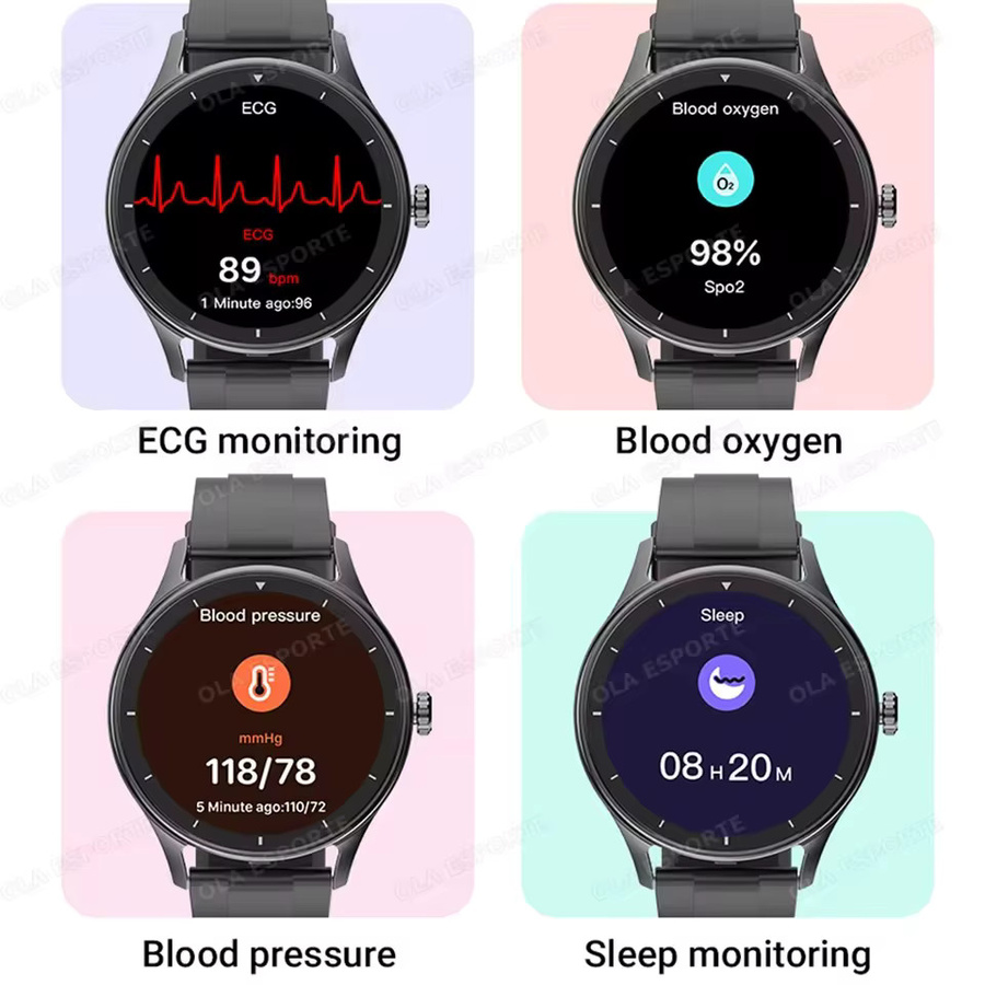 Ola Esporte Smartwatch, Weiß, Silikon, Unisex, Wasserdicht - Bild 6