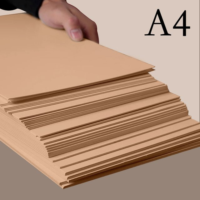 Tonpei Brauner Karton A4 Set mit 5 verschiedenen Stärken für DIY und Bastelarbeiten - Bild 1
