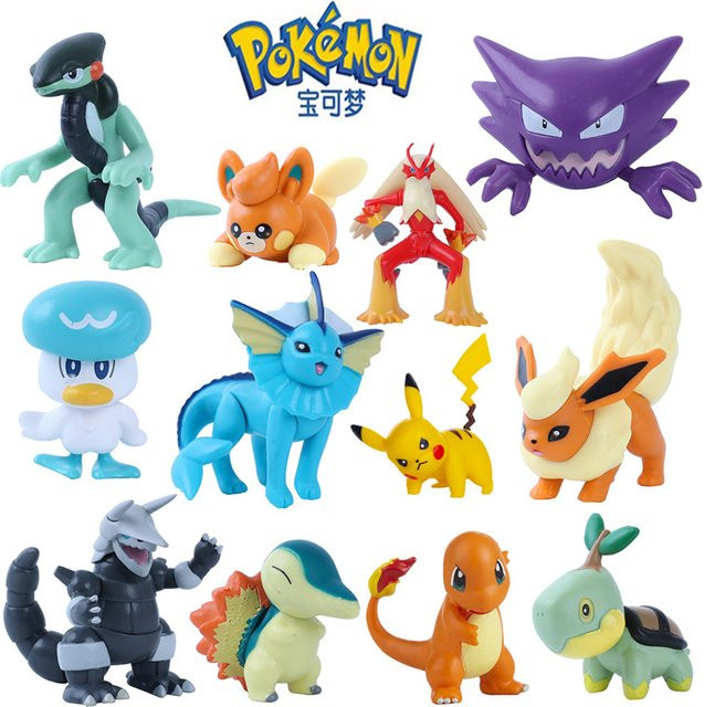 TAKARA TOMY Pokémon Actionfiguren Set mit Gengar, Pikachu und Eevee in Multicolour - Bild 1