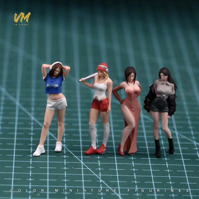 MAK Bemalte Miniatur-Figuren, Weibliches Modell, 3D Mini-Puppe - Bild 1