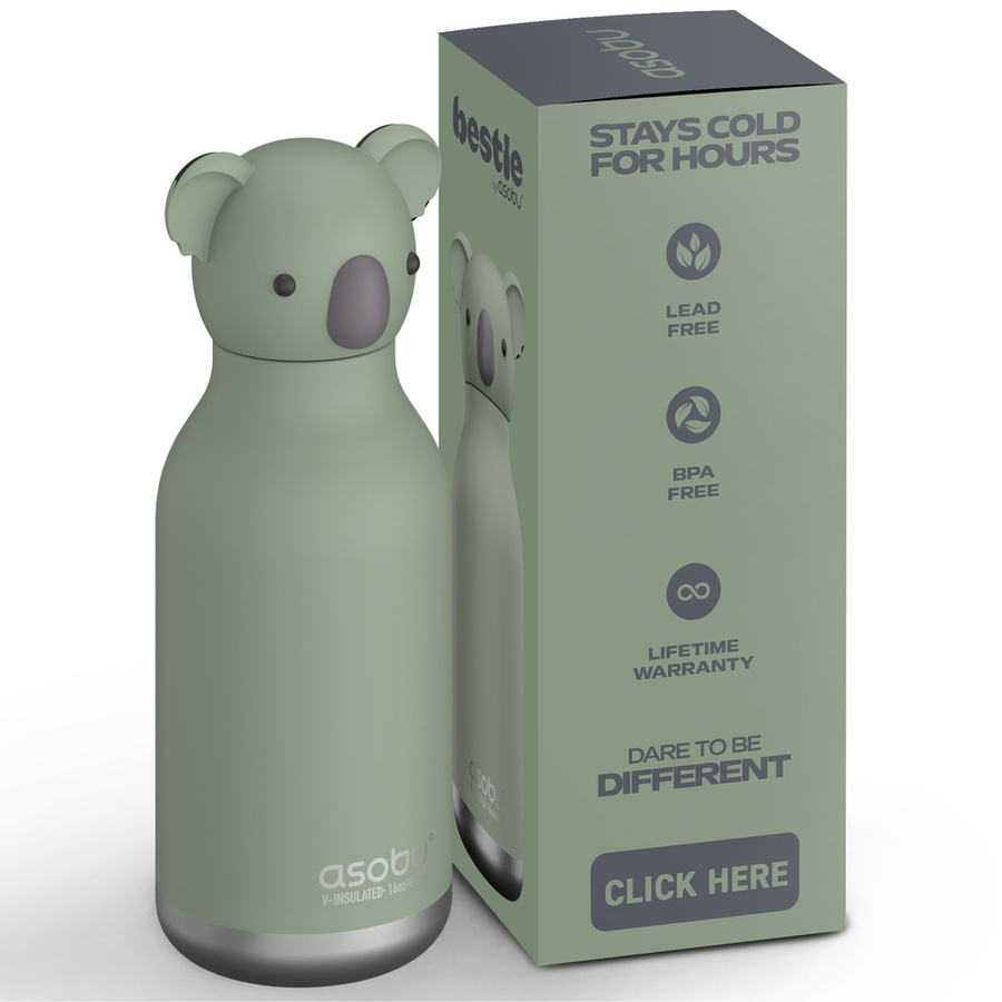 ASOBU Bestie Trinkflasche Koala in Grün - Bild 1
