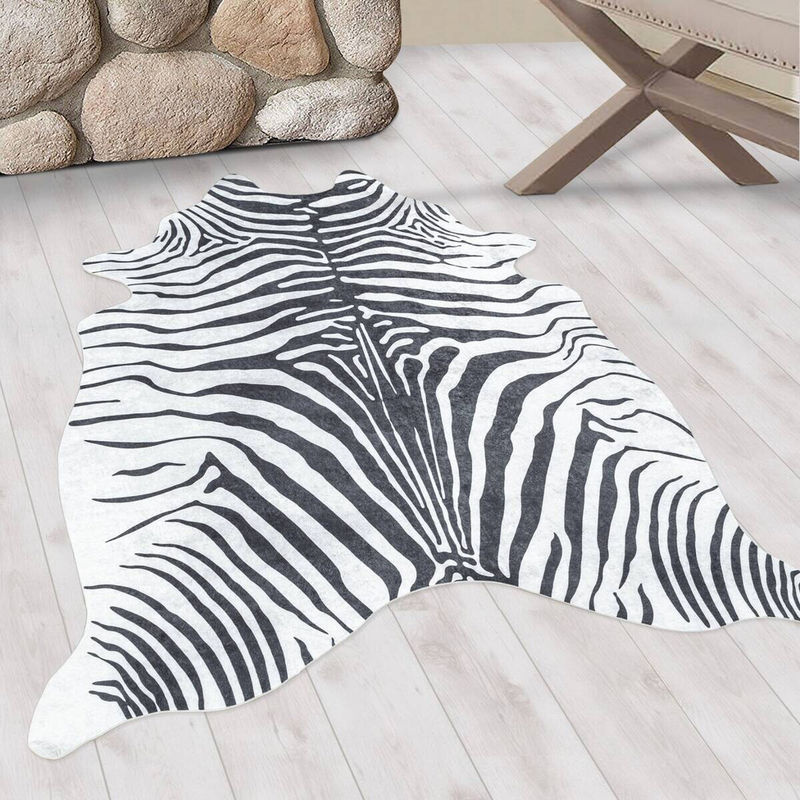 Ayyildiz Teppich ETOSHA in Schwarz, Tierfellform, B/L: 150 x 200 cm - Bild 3