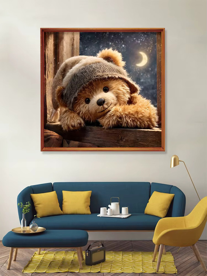 EverShine Diamant-Mosaik-Bär DIY-Set mit runden Steinen für Erwachsene zur Heimdekoration - Bild 3