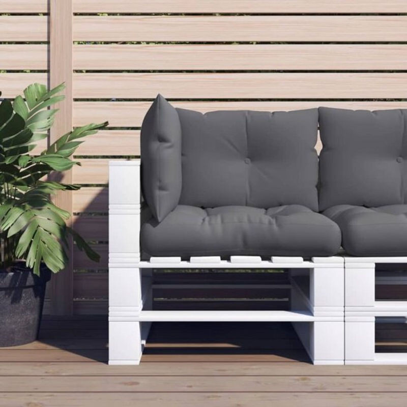 3-teiliges Palettenkissen Set aus Polyester-Stoff in Anthrazit von Vidaxl - Bild 1