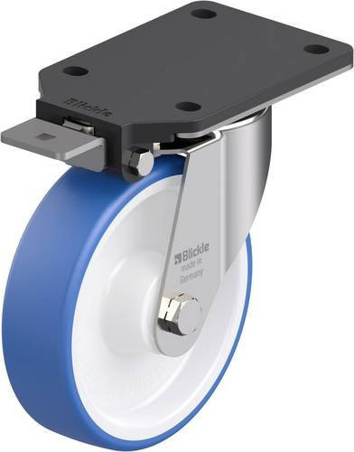 Blickle LEX-POTHS 160XR-IS Edelstahl-Lenkrolle in Blau und Weiß mit 160 mm Rad-Durchmesser - Bild 1