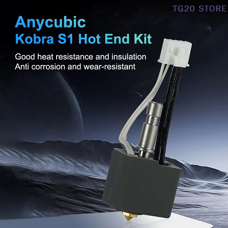 Anycubic Kobra S1 Hotend Kit mit Messingdüse aus gehärtetem Stahl für Kobra S1 Combo und Ace Pro, Durchmesser: 0,4 mm, 0,8 mm, 1,0 mm - Bild 3