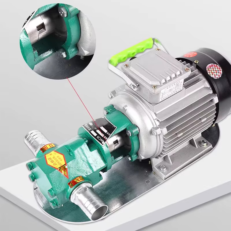 LZHZXY Elektrische Edelstahl Zahnradpumpe Selbstansaugend in Silber für Hydrauliköl, Motoröl und Speiseöl mit 1400/2800 U/min - Bild 3