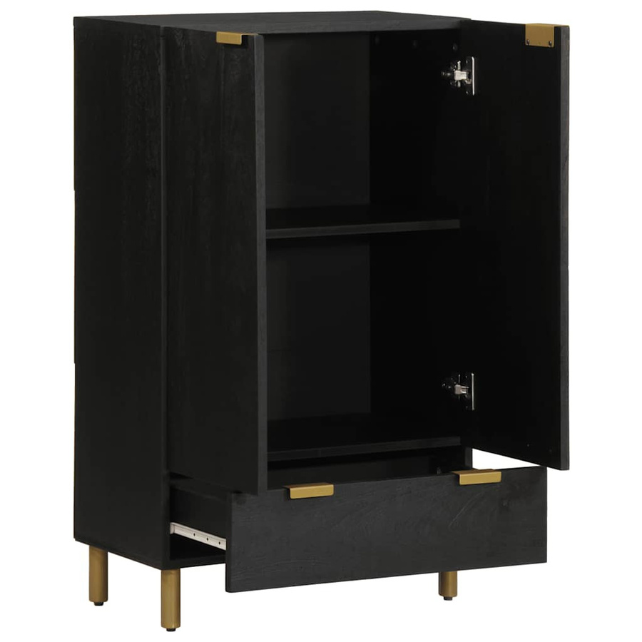 vidaXL Highboard Schwarz aus Holzwerkstoff B/T/H: 60 x 33 x 100 cm - Bild 3
