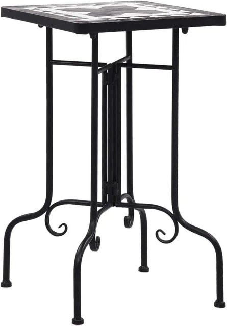 vidaXL Beistelltisch Mosaik Keramik Schwarz und Weiß B/T/H: 35,0 x 35,0 x 56,0 cm - Bild 1
