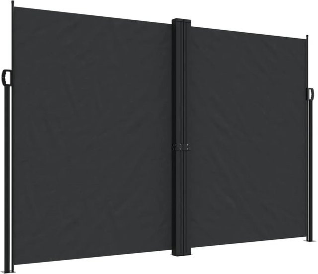 Ausziehbare Seitenmarkise furnicato aus Polyester und Stahl, Schwarz, B: 600 cm, H: 220 cm - Bild 1