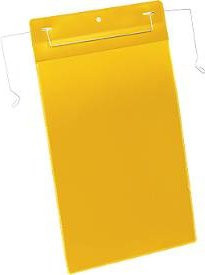 Durable Dokumententaschen mit Drahtbügel aus Kunststoff, DIN A4, 50 Stück, Gelb, B: 210 mm, H: 297 mm - Bild 1
