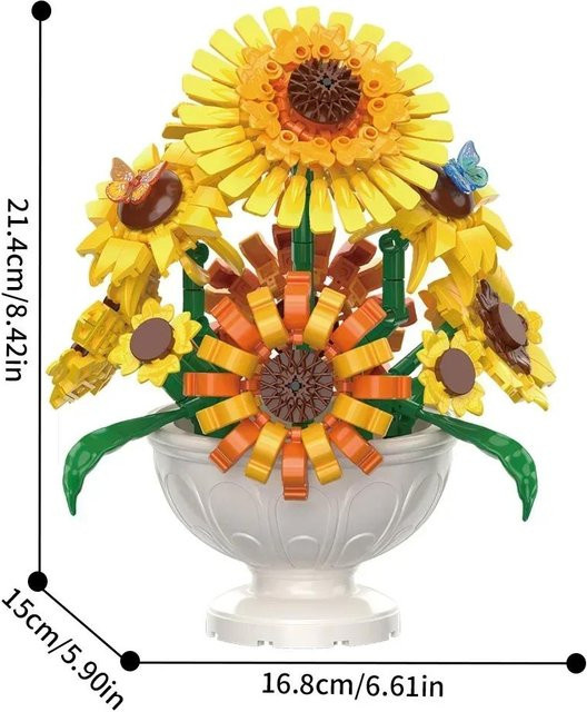 Fashnics Botanicals Blumengesteck DIY Bausatz mit Sonnenblumen in Gelb - Bild 1