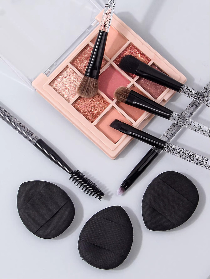 9-teiliges Make-up-Set, Schwarz, Unisex - Bild 3
