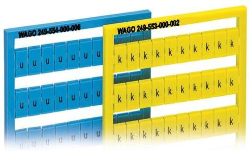 WAGO 249-554/000-006 Bezeichnungskarten Blau, 5 Stück - Bild 1